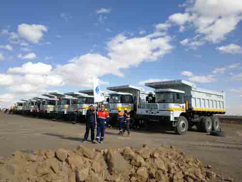 97国际重装10台YTK89A非公路自卸车成功交付蒙古